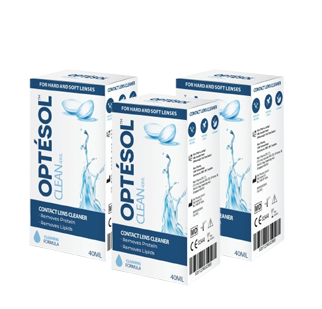 OPTÉSOL CLEAN CONTACT LENS CLEANER 40ML PACK OF 3