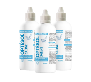 OPTÉSOL SALINE SOLUTION 500ML PACK OF 3