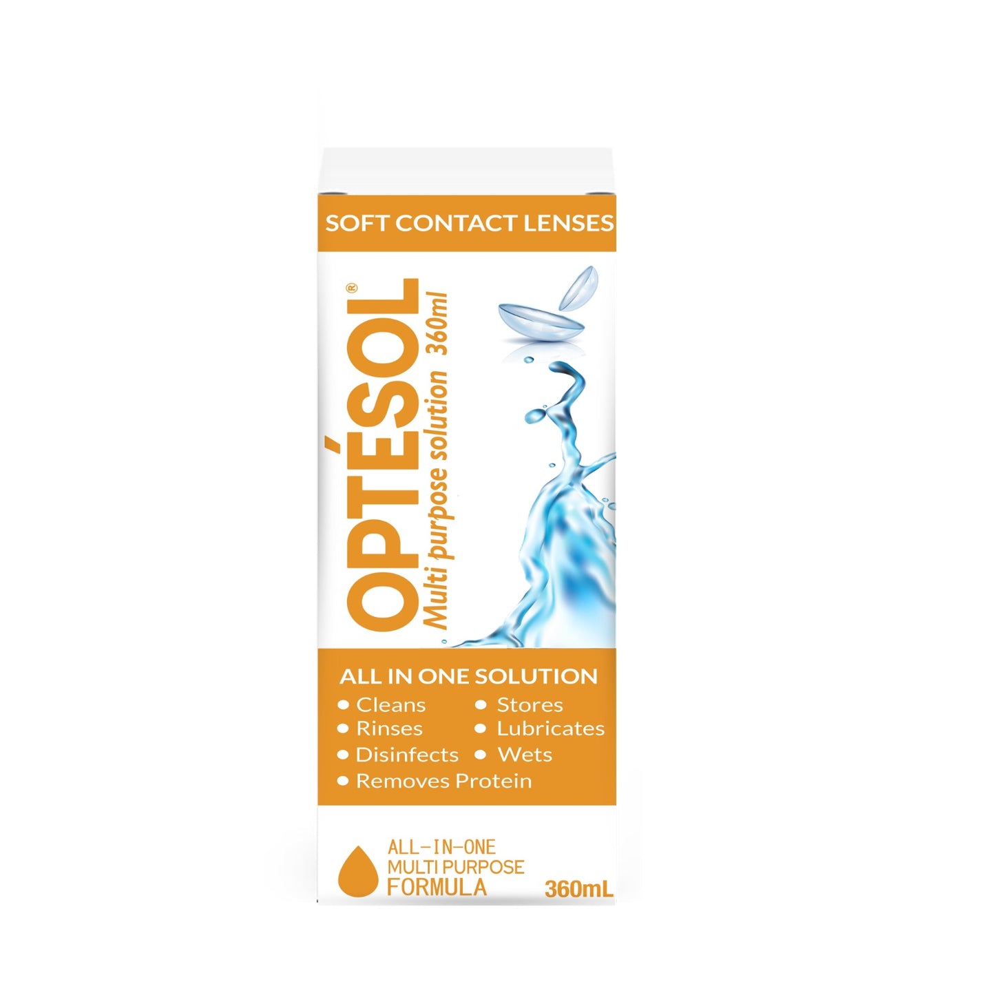 OPTÉSOL MULTI PURPOSE ALL IN ONE SOLUTION SOFT LENSES 360ML
