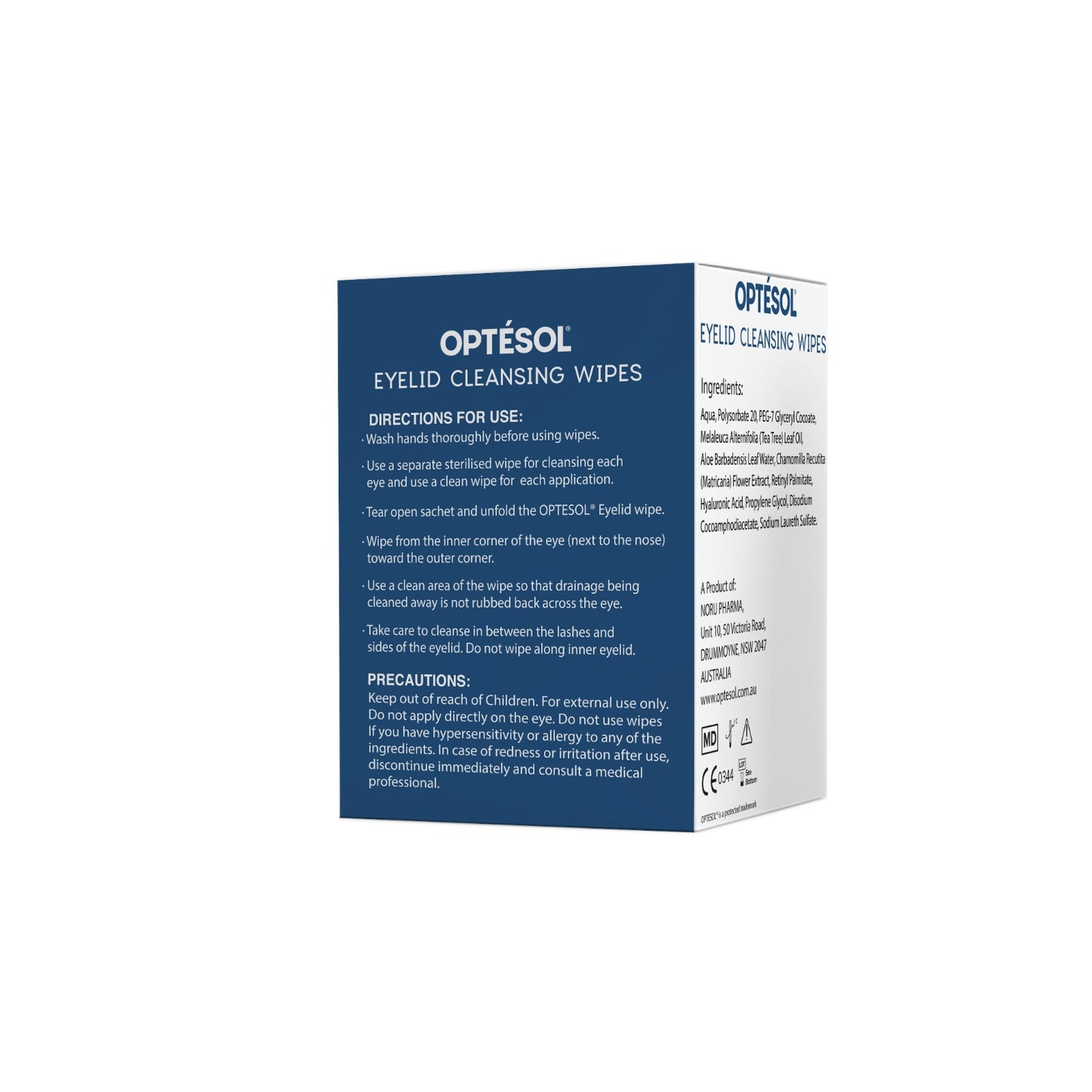 OPTÉSOL EYELID CLEANSING WIPES 30 PACKS