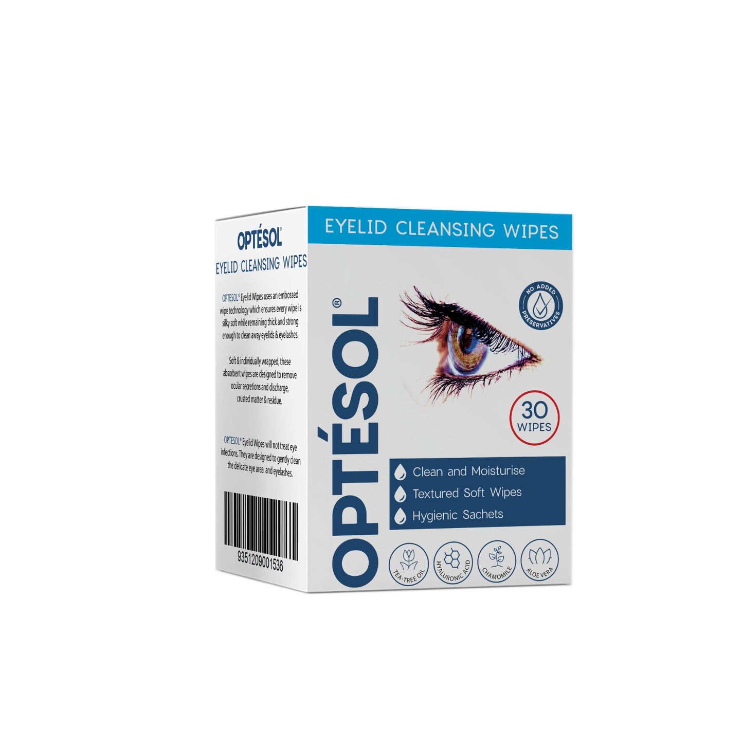 OPTÉSOL EYELID CLEANSING WIPES 30 PACKS